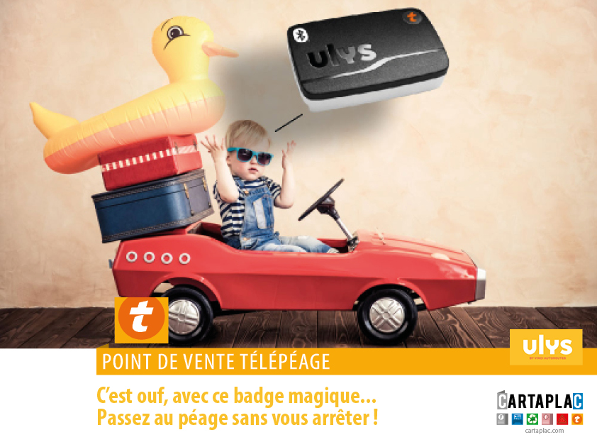 bebe voiture badge telepéage